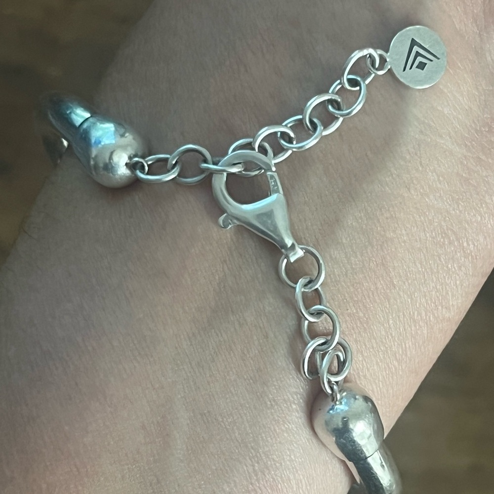 Silpada Sterling Silver Cuff Bracelet with safety chain - Picture 4 of 6